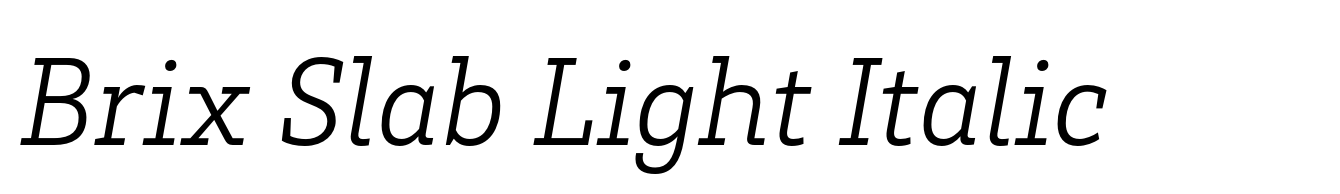 Brix Slab Light Italic